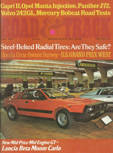 ROAD & TRACK 1975 JULY - LELLA, PANTHER, CUSTOM 910